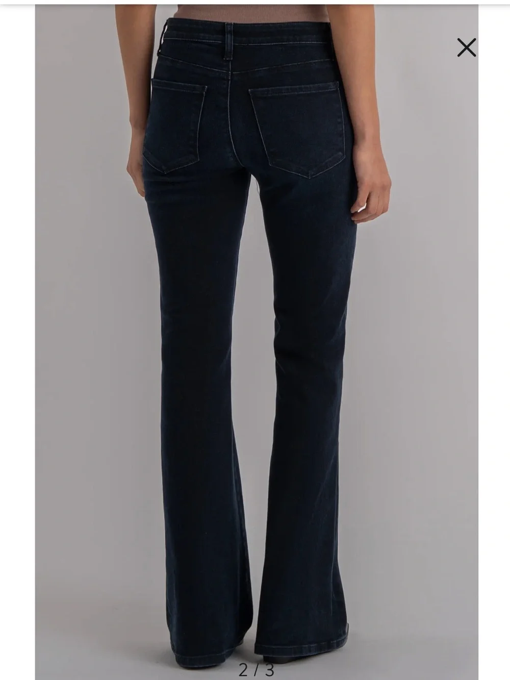 Kut from the Kloth Dark Chacoral ANA High-Rise Fab Ab Flare Jeans